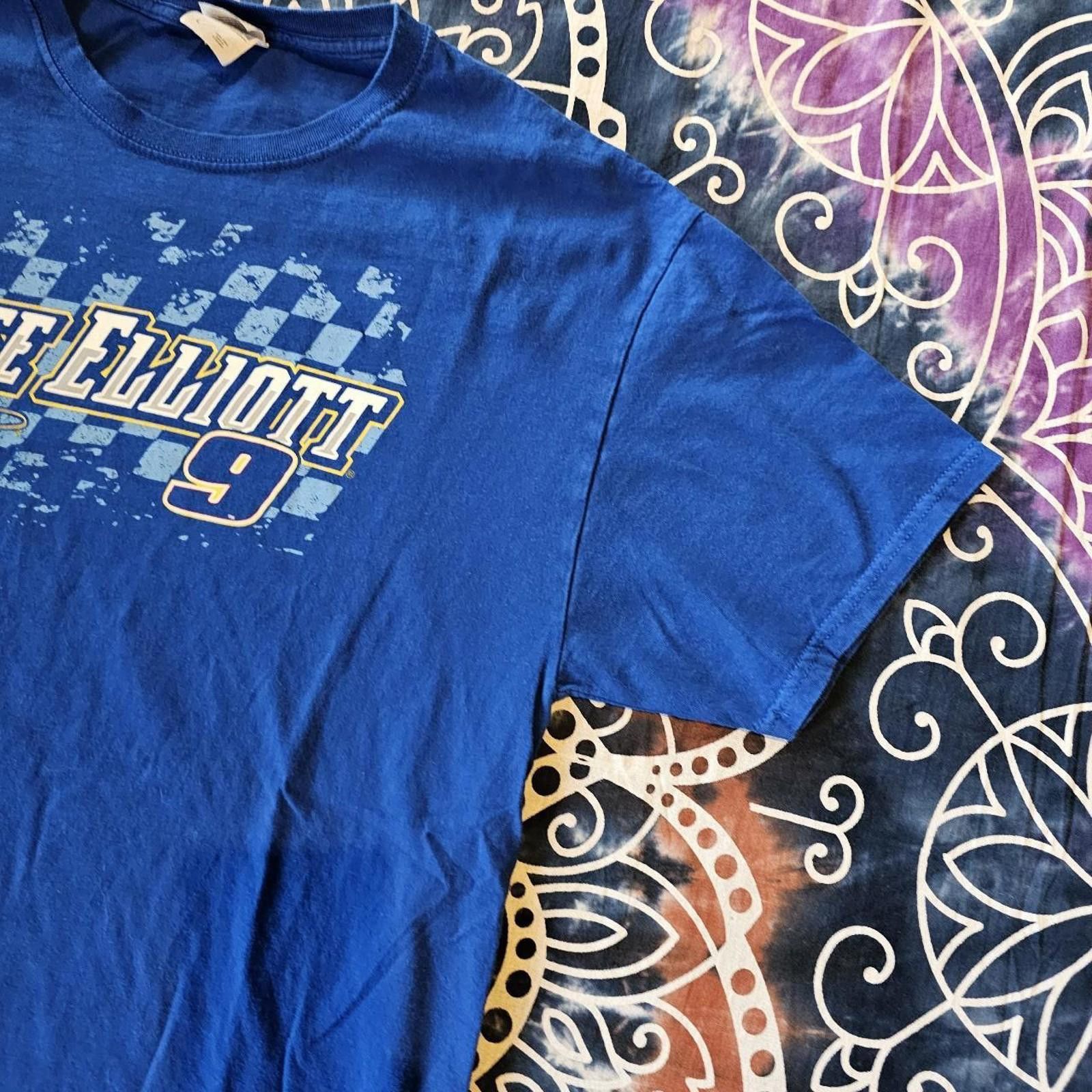 Fruit Of The Loom Chase Elliott #9 Racing Blue T-shirt Size US L / EU 52-54 / 3 - 4 Thumbnail