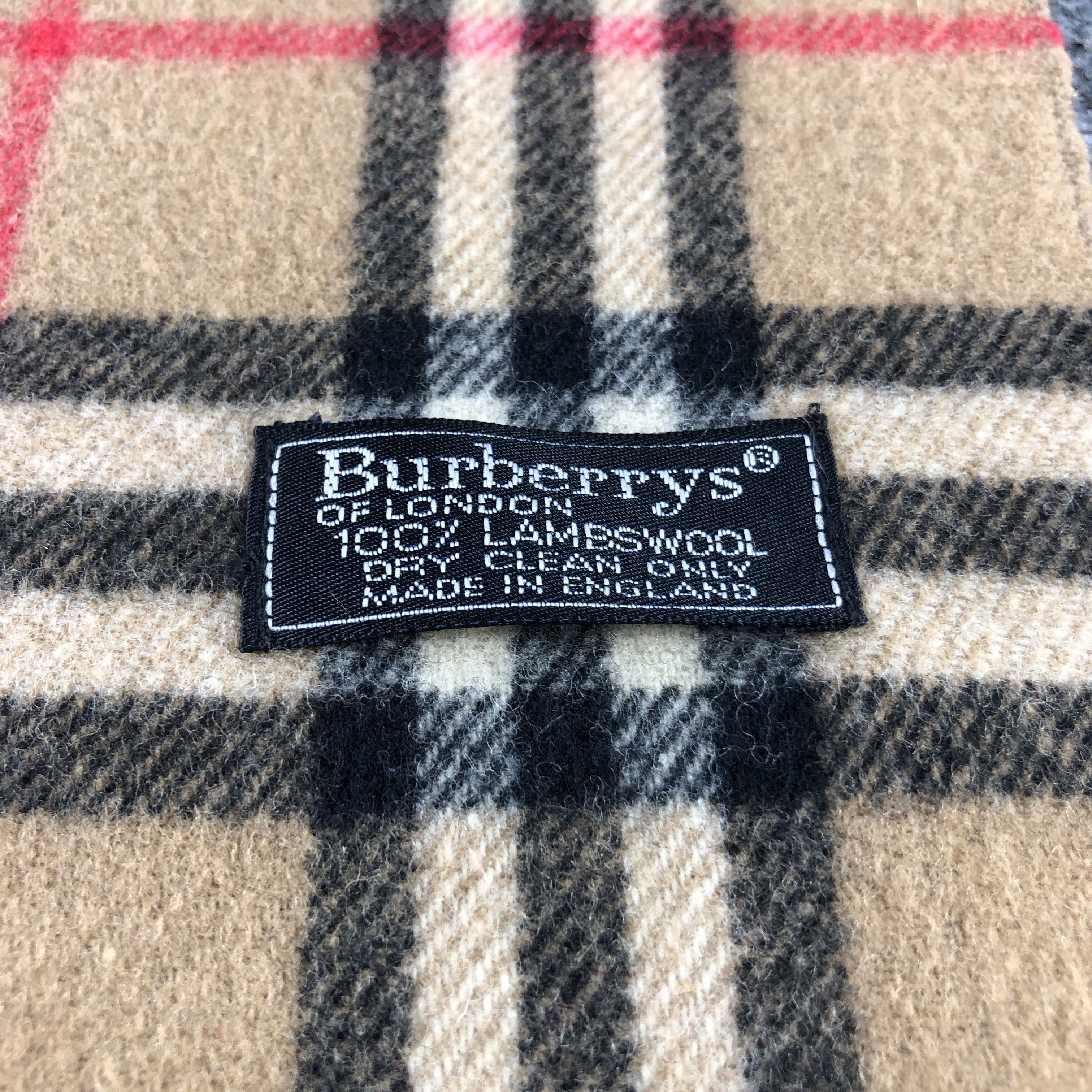Burberry Burberry Tan Nova Check Wool Scarf Muffler V2863 Size ONE SIZE - 4 Thumbnail