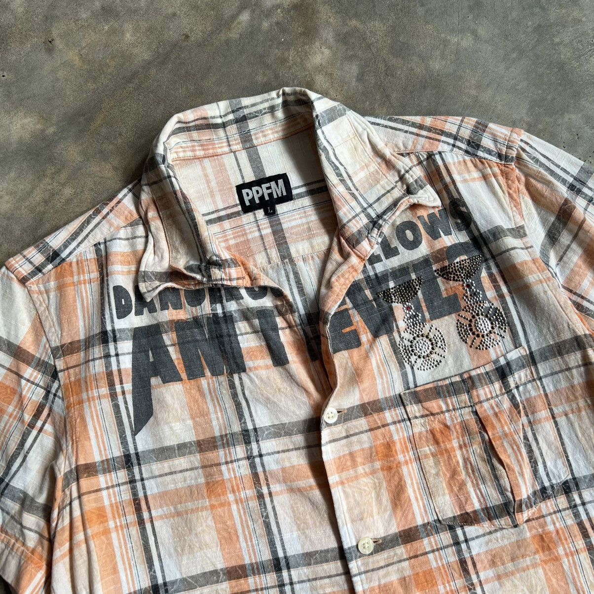Hysteric Glamour 2000s PPFM Am I Evil Studed Button up Shirt Size US L / EU 52-54 / 3 - 2 Thumbnail
