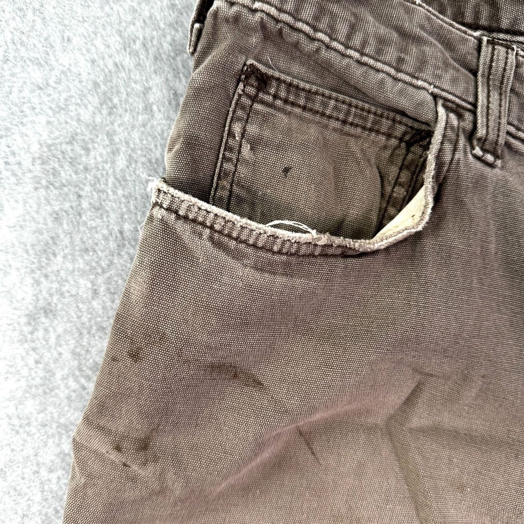 Carhartt Carhartt Chino Pants Brown Men's 36X32 Relaxed Fit Straight Leg Distressed Workwear Front Button 5-Pocket Design Regular Inseam 32 in Size US 36 / EU 52 - 5 Thumbnail