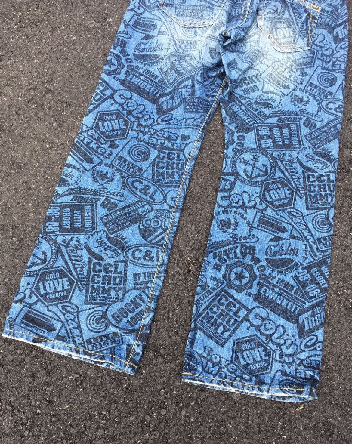 Hysteric Glamour × If Six Was Nine × Japanese Brand Flare💥 90s Insane Cocolulu Full Print Jean Size US 33 - 6 Thumbnail