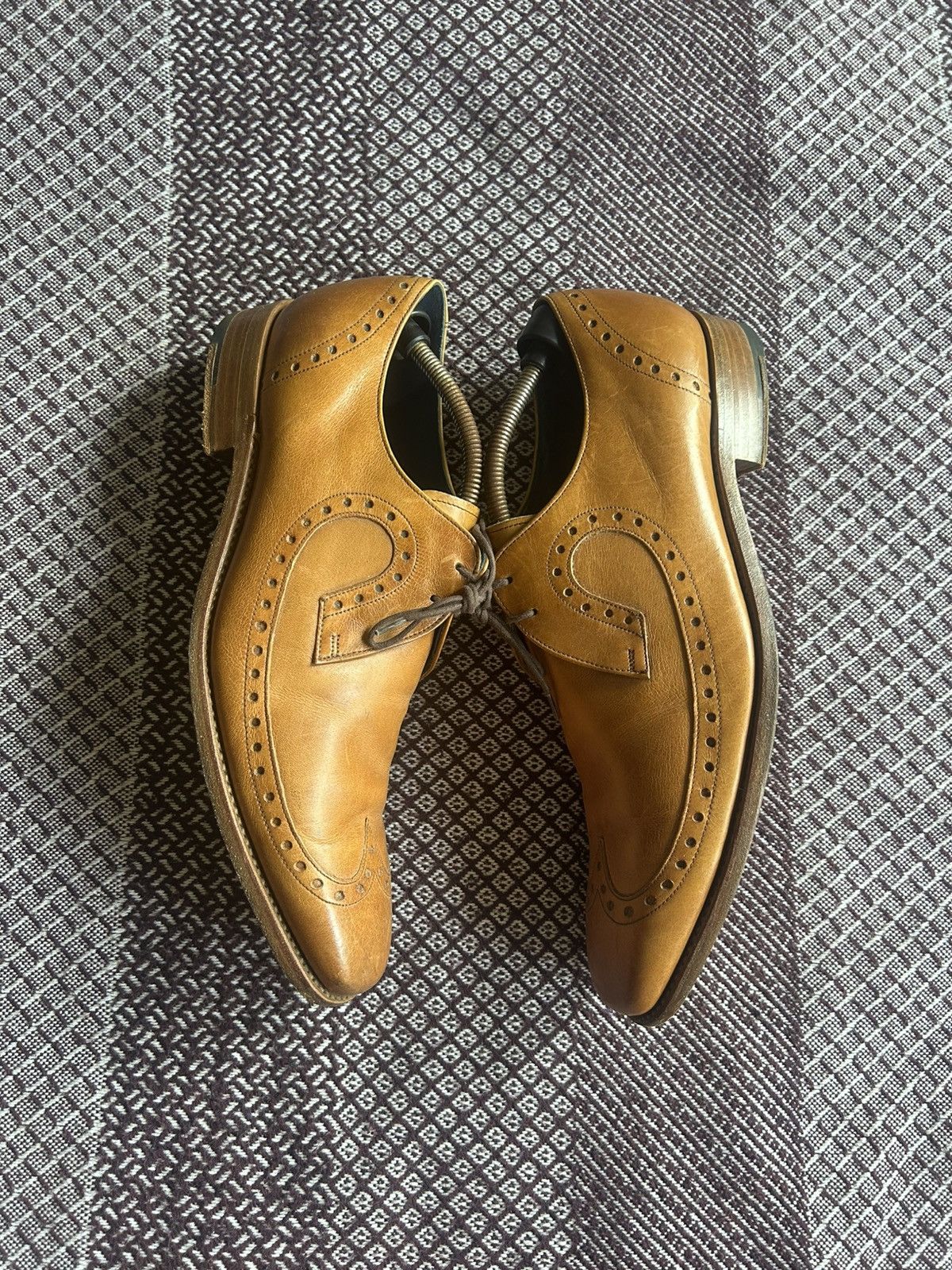 Vintage Barker Leather Luxury Shoes Brown Brogues Size 44 C14 Solid Size US 10 / EU 43 - 5 Thumbnail