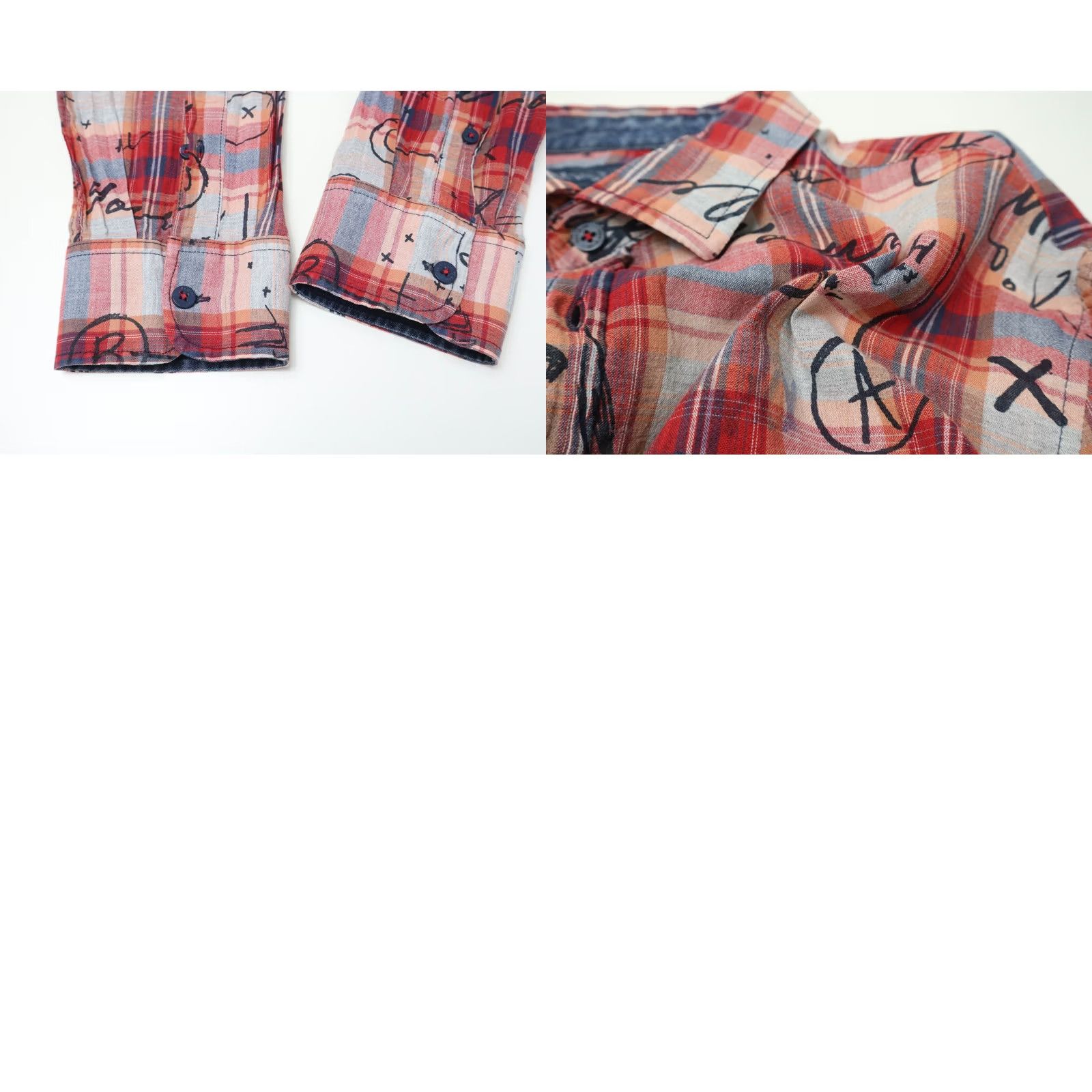 Desigual Desigual Shirt Men's LARGE Multicolor Chest Pocket Graphic Scribble Print Size US L / EU 52-54 / 3 - 8 Thumbnail