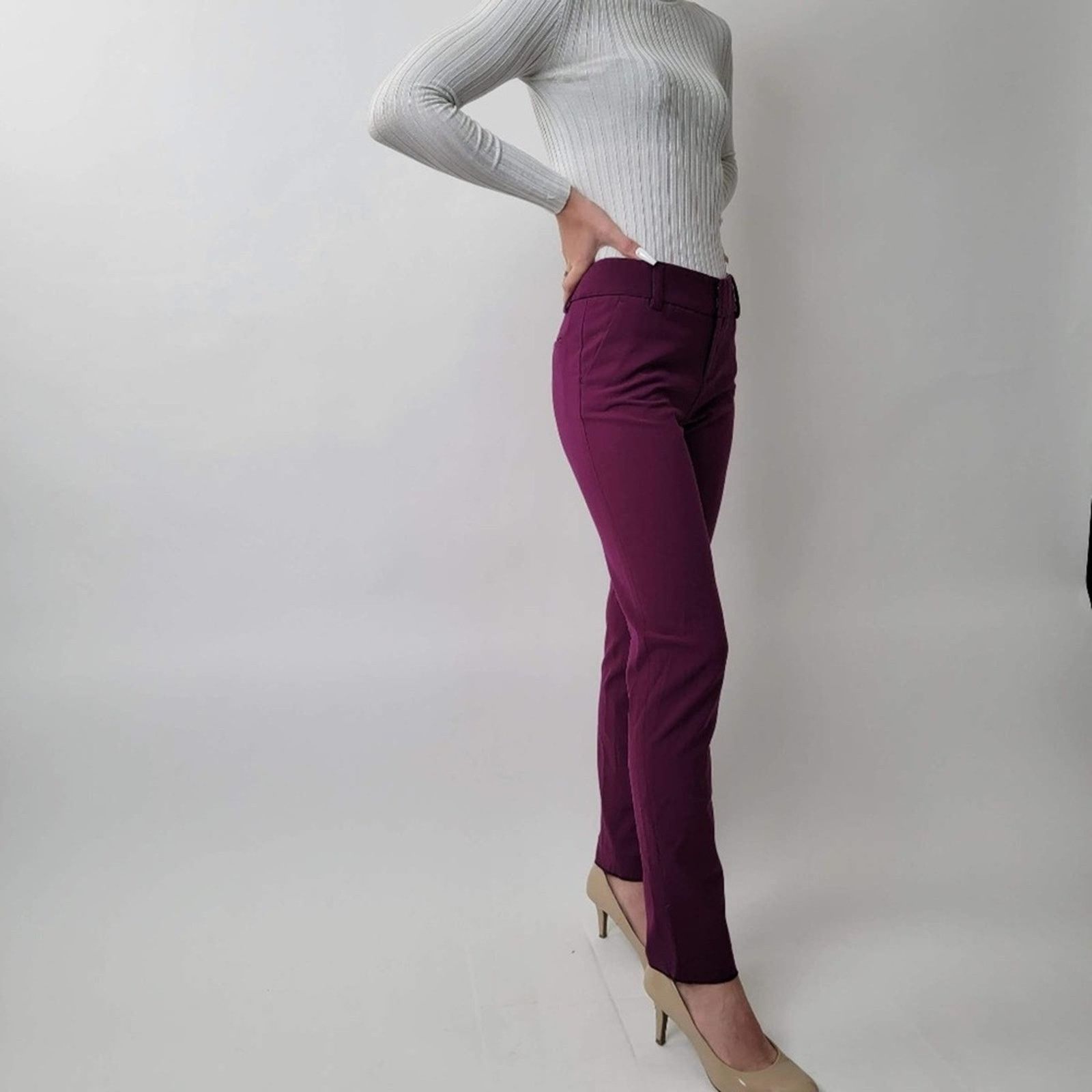 Alice + Olivia Alice + Olivia Burgundy Pants Size 26" / US 2 / IT 38 - 5 Thumbnail