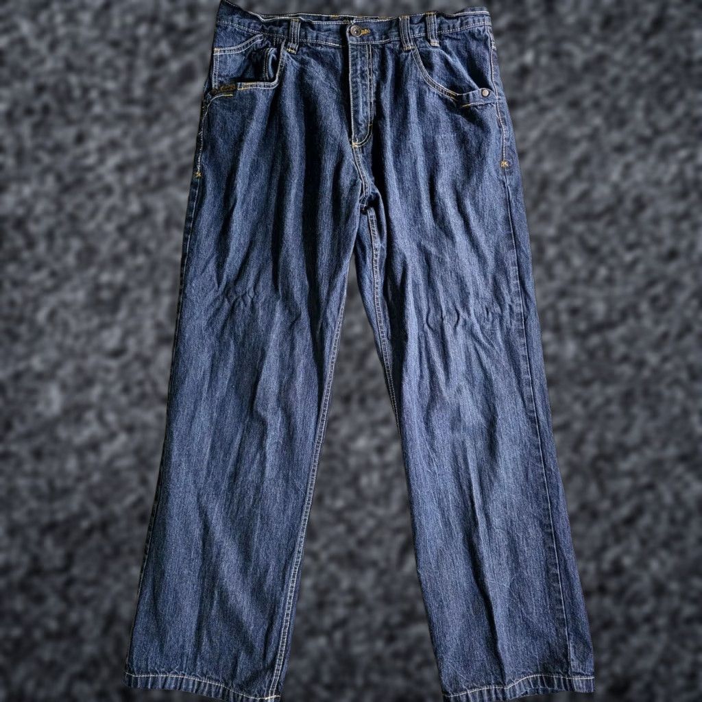 Vintage VINTAGE Mecca Jeans Baggy Denim 90s Y2K Grunge Hip Hop Mens 38x34 Blue Jeans Size US 38 / EU 54 - 1 Thumbnail