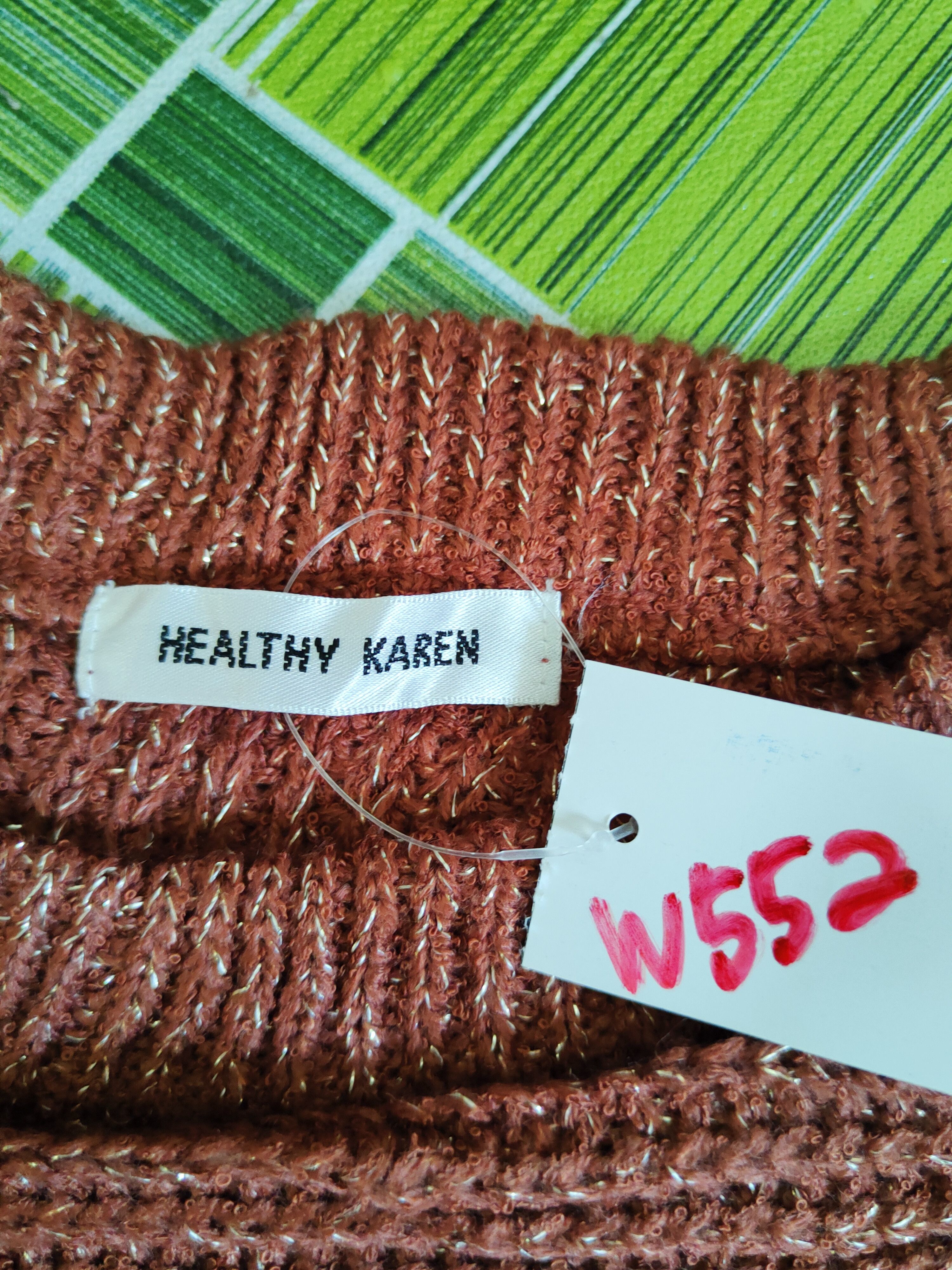 Japanese Brand × Vintage Healthy Karen Brown Knitwear Blouses #W552 Size L / US 10 / IT 46 - 12 Thumbnail