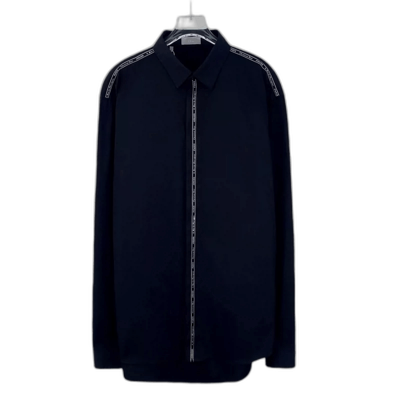 Dior Black Logo Long Sleeve Cotton Shirt-2505