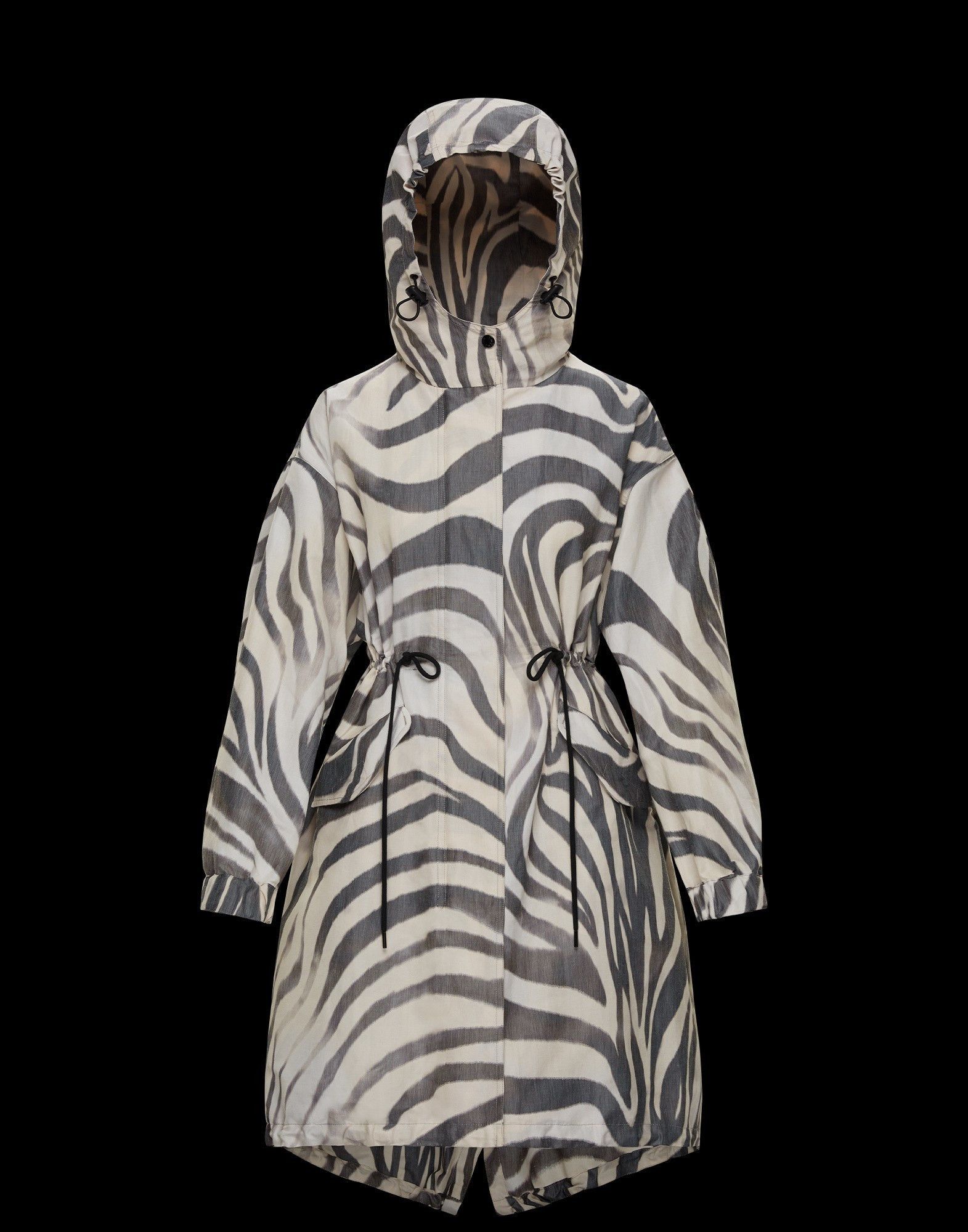 Moncler Moncler Achird Zebra Print linen blend Parka Coat Size ONE SIZE - 1 Thumbnail