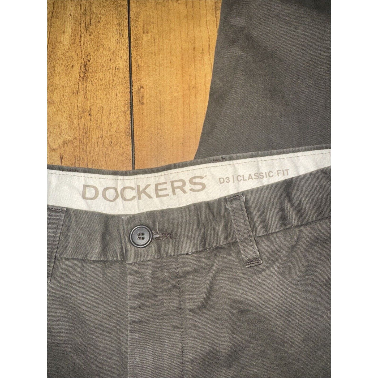 Dickies × Dockers × Levi's Dockers D3 Classic Fit Chino Pants Brown Toupe 33x30 Size US 33 - 5 Thumbnail