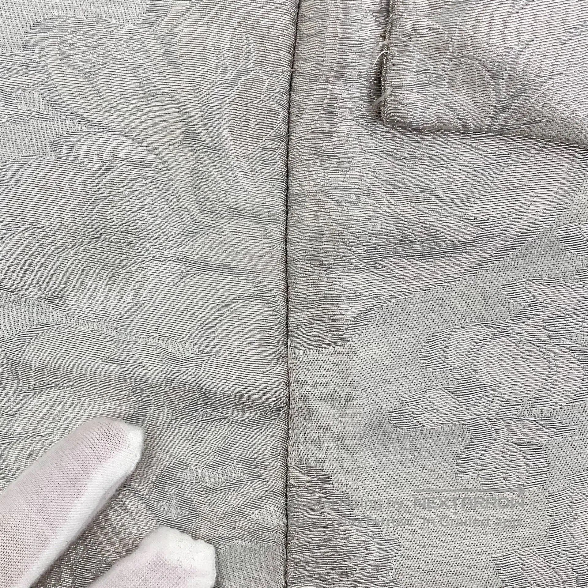 Louis Vuitton Louis Vuitton Silver Floral Embossed A-line Skirt. Size 37" - 8 Thumbnail