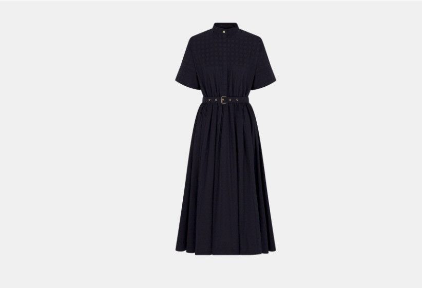 cobalt blue knitted dress Preloved Dior New Look dress | Fitted and flared, size 36FR