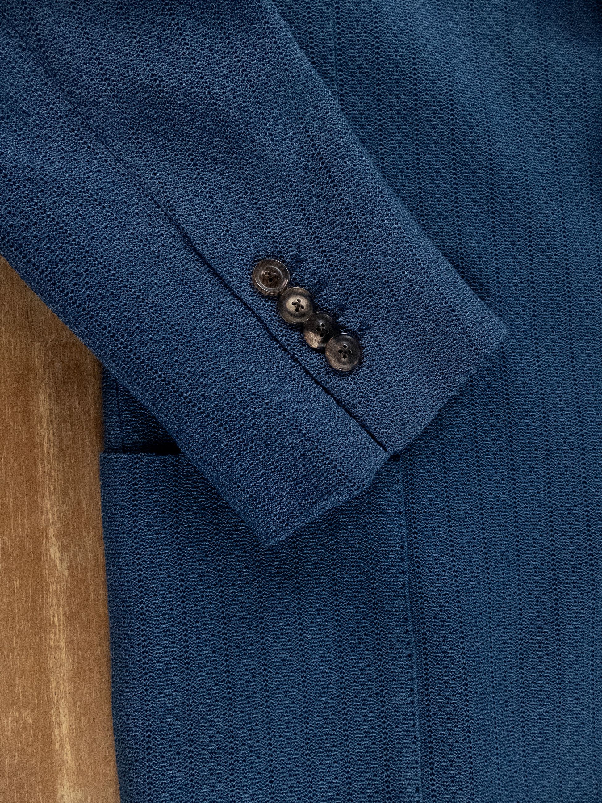 Lardini LARDINI blue knit effect cotton blazer jacket 44 54 Size 44R - 5 Thumbnail