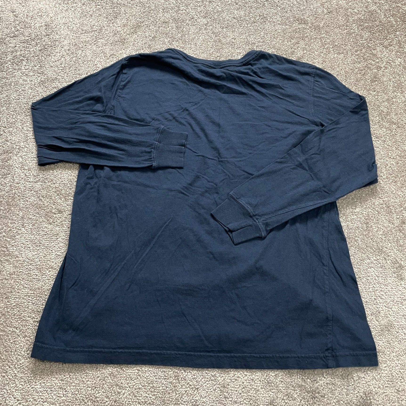 George George Crew Neck Long Sleeve T-Shirt Mens XL Blue Cotton Casual Outdoor Tee Size US XL / EU 56 / 4 - 2 Thumbnail