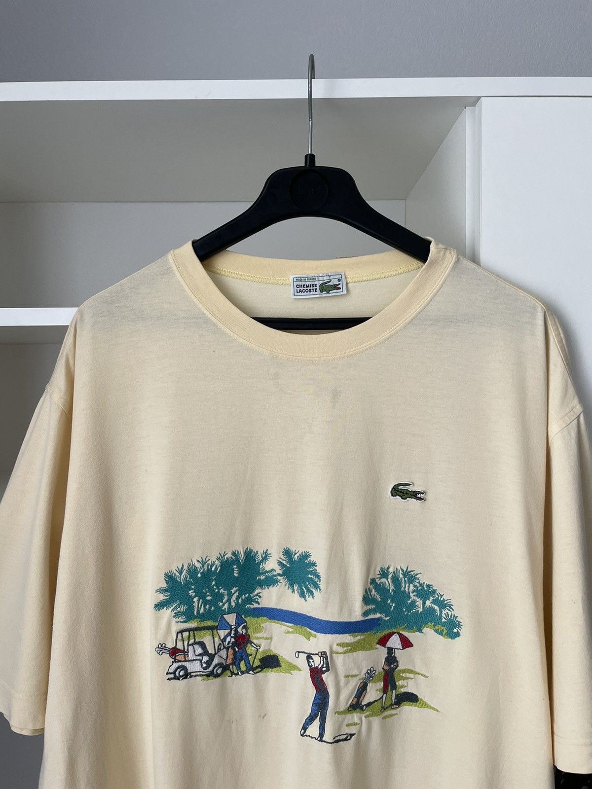 Lacoste × Vintage Vintage 90s Lacoste Golf T-Shirt Made In France Size US XL / EU 56 / 4 - 2 Thumbnail