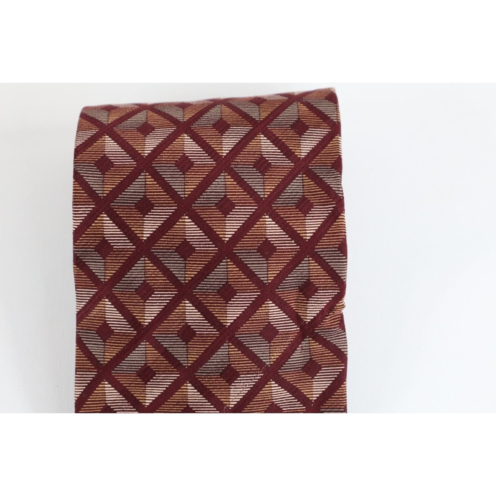 Vintage Vintage 90s Streetwear Geometric Diamond Box Neck Tie Size ONE SIZE - 2 Thumbnail