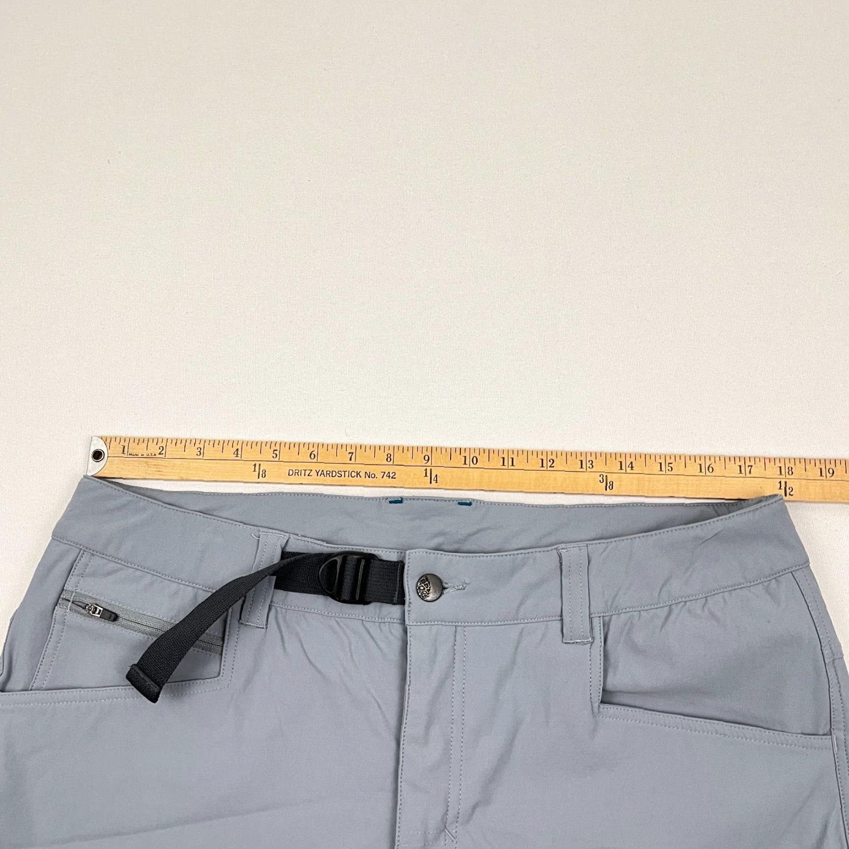 Vintage Stio Pants Mens 36 x 26 Chino Straight Fit Regular Blue Nylon Polyester Spandex Soft Shell Belted Pockets Lightweight Performance Tech Everlight Gray Size US 34 / EU 50 - 4 Thumbnail