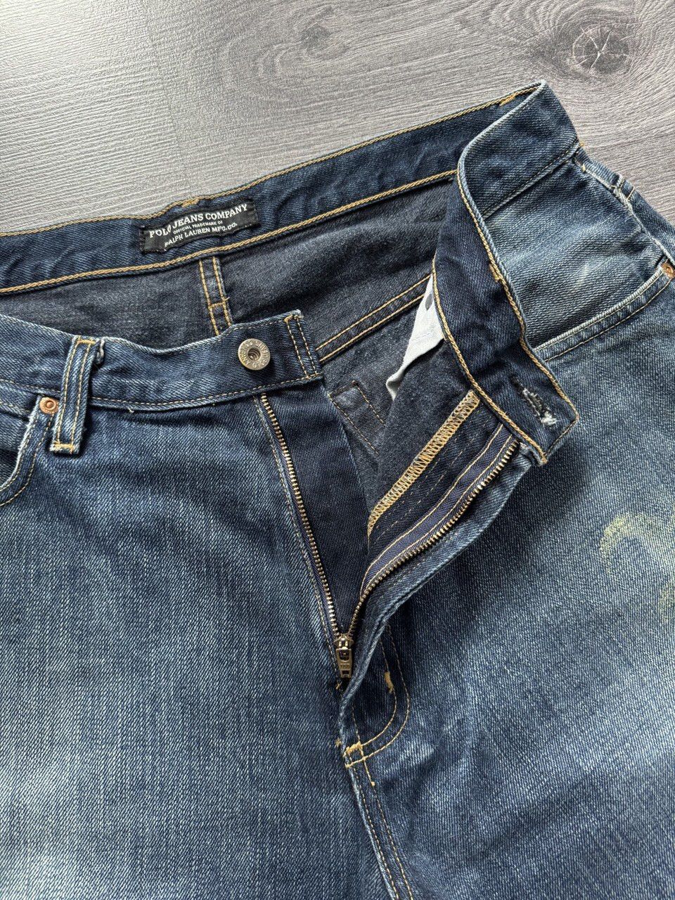 Ralph Lauren Crazy Y2K Polo Jeans Baggy Wide Leg Denim Pants Vintage Size US 33 - 8 Thumbnail