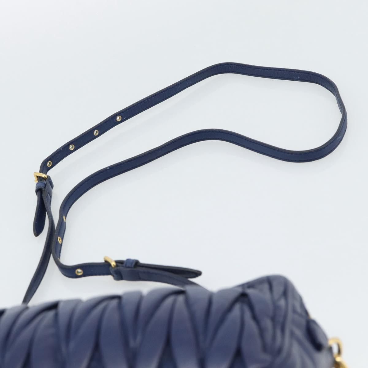 Miu Miu Borsa a tracolla Miu Miu Matelassé in pelle blu e oro, Size ONE SIZE - 8 Thumbnail