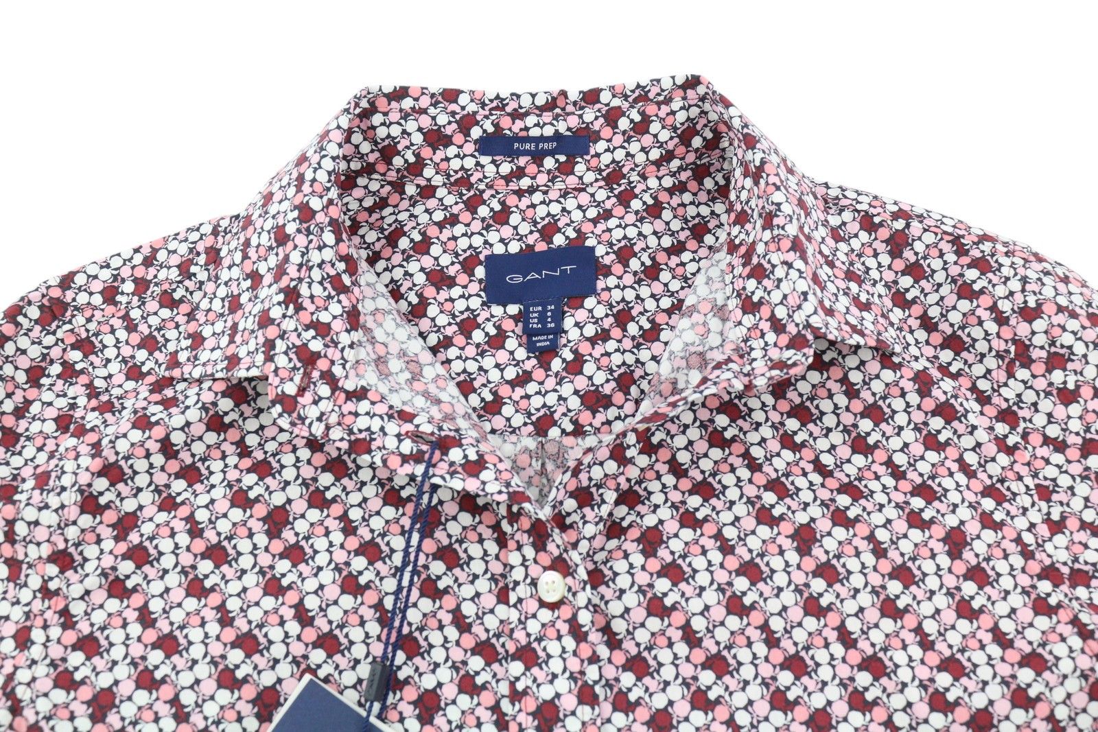 Gant AUTUNM PRINT EU34 Patterned Button-Up Shirt 84986 Size XS / US 0-2 / IT 36-38 - 4 Thumbnail