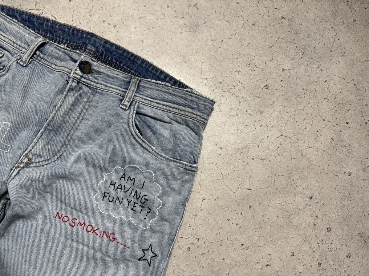 Diesel Diesel Big Logo Denim Jeans Light Blue Size US 34 / EU 50 - 4 Thumbnail