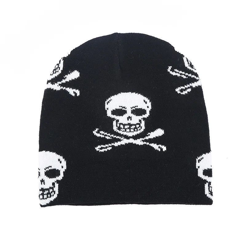 Japanese Brand × Vintage Y2K Skull Crossbone Beanie Size ONE SIZE - 1 Thumbnail