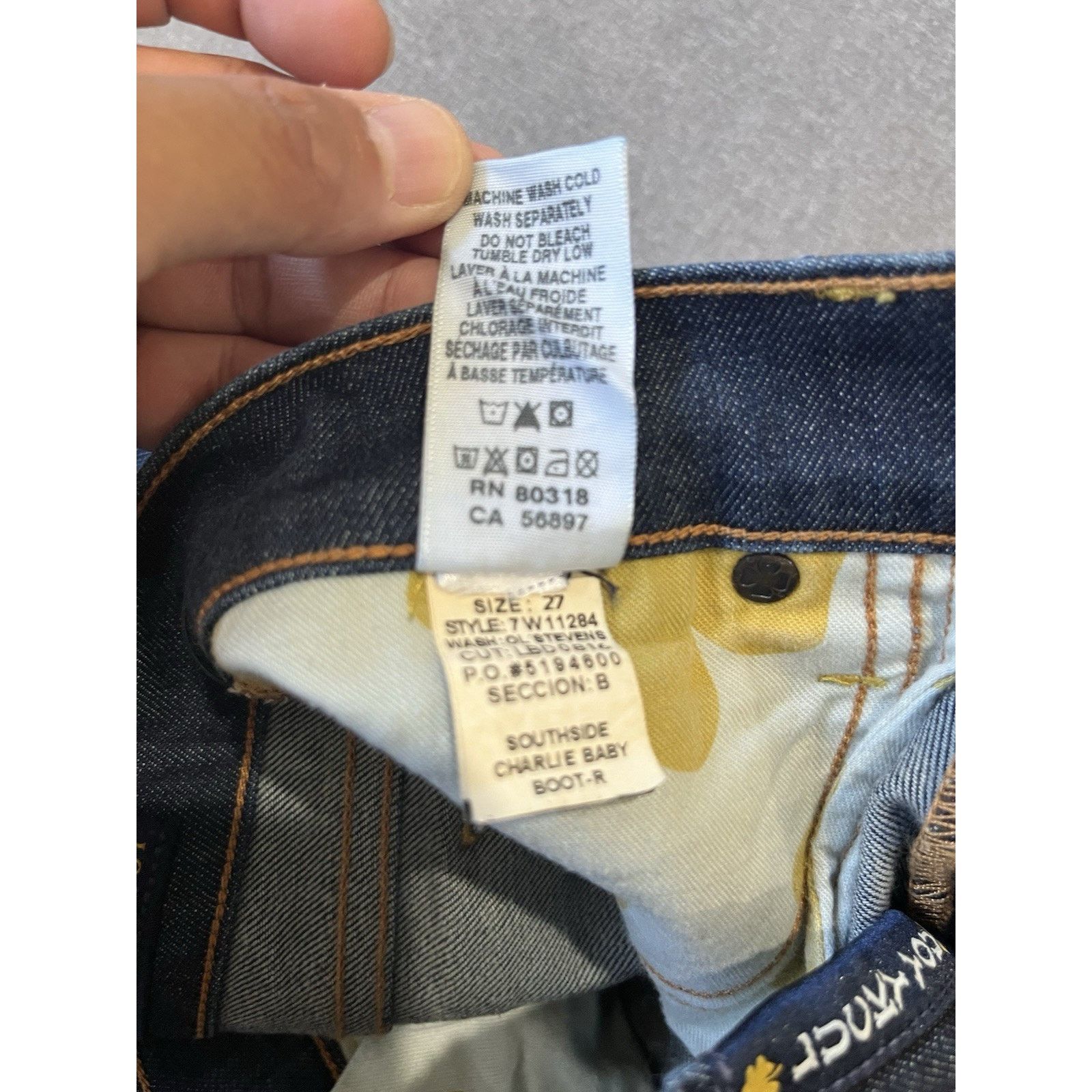 Lucky Brand Lucky Brand Jeans women 4/27 Charlie Baby Boot Dark Wash Size 27" / US 4 / IT 40 - 4 Thumbnail