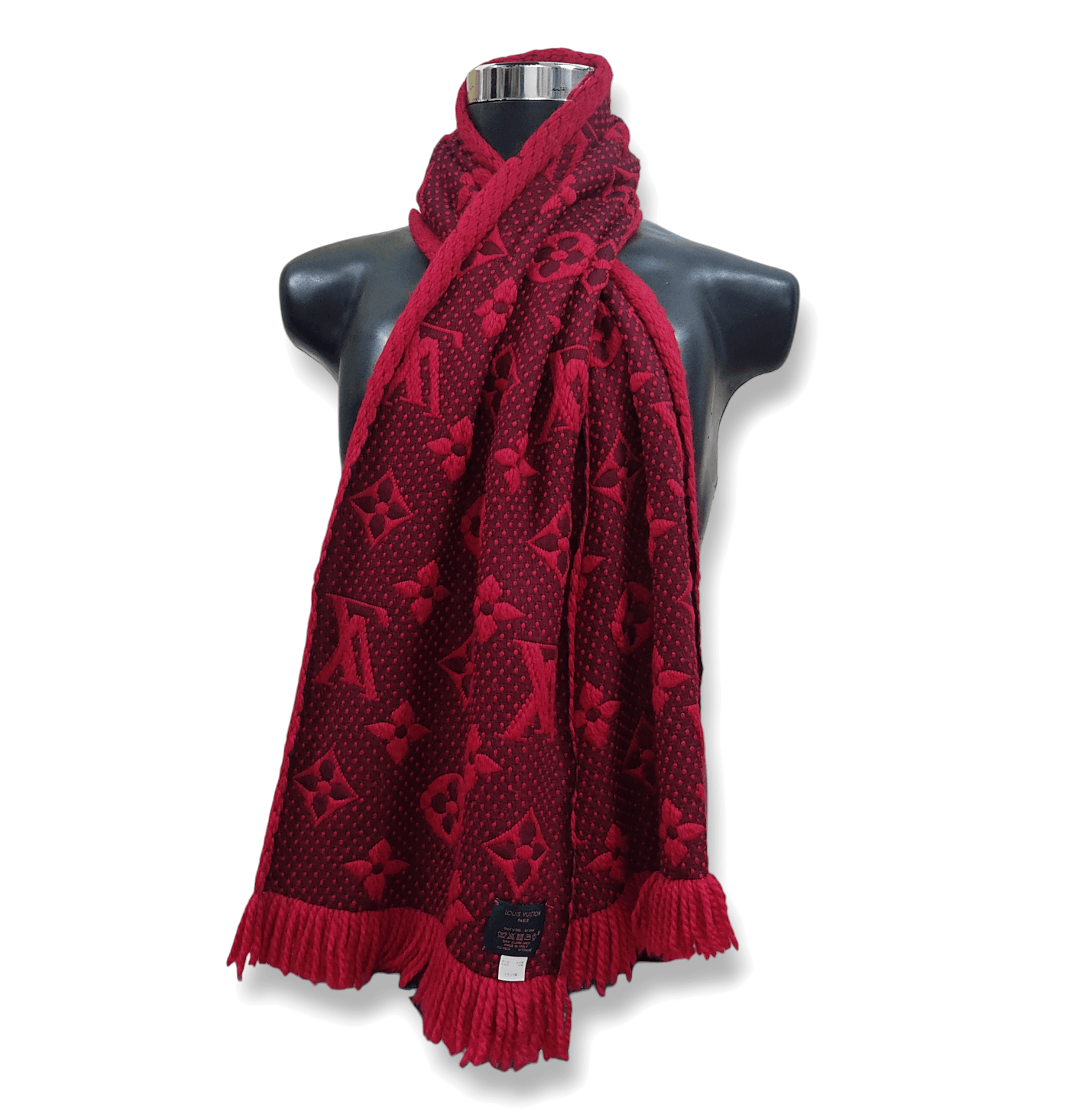 Louis Vuitton LOUIS VUITTON Logomania Monogram Wool Silk Wrap Scarf Size ONE SIZE - 2 Thumbnail