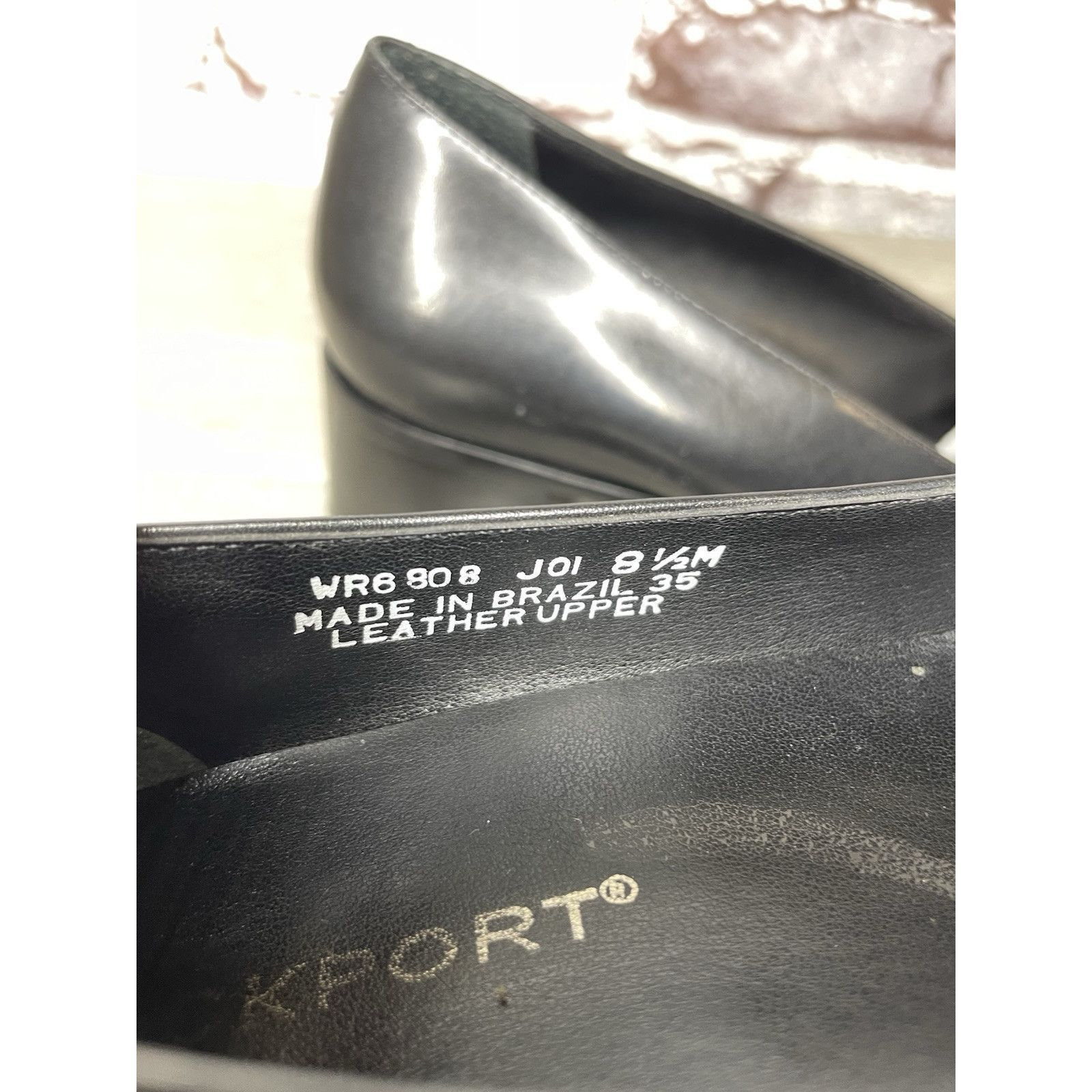 Rockport Rockport Black Leather Square Toe Pumps Heel Work Shoes Wome Size US 9 / IT 39 - 18 Thumbnail