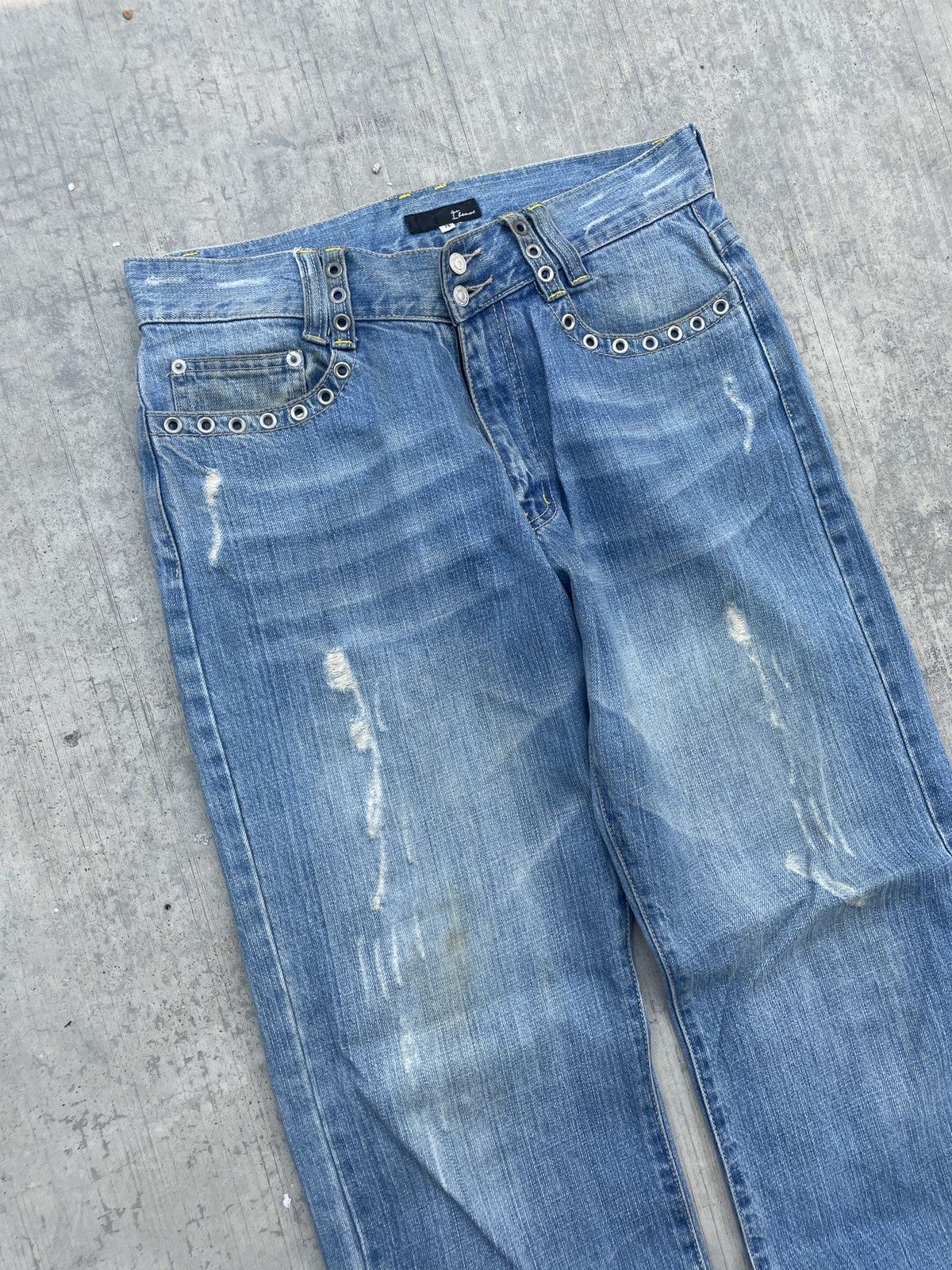 Japanese Brand 2000s JAPANESE BRAND J’AIME HOMME DISTRESSED PUNK Size US 32 / EU 48 - 2 Thumbnail