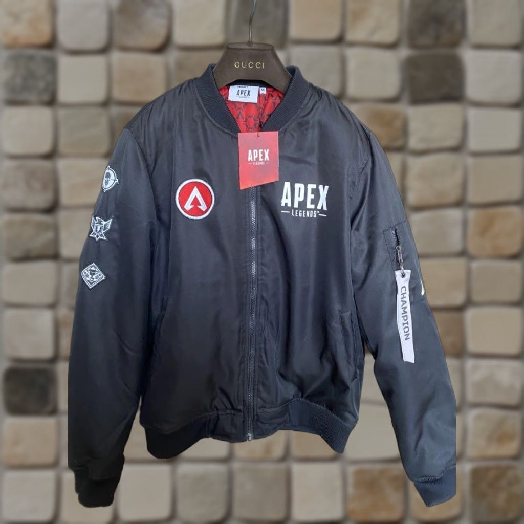 Vintage APEX LEGENDS Bomber jacket XL Black Men Size US XL / EU 56 / 4 - 1 Thumbnail