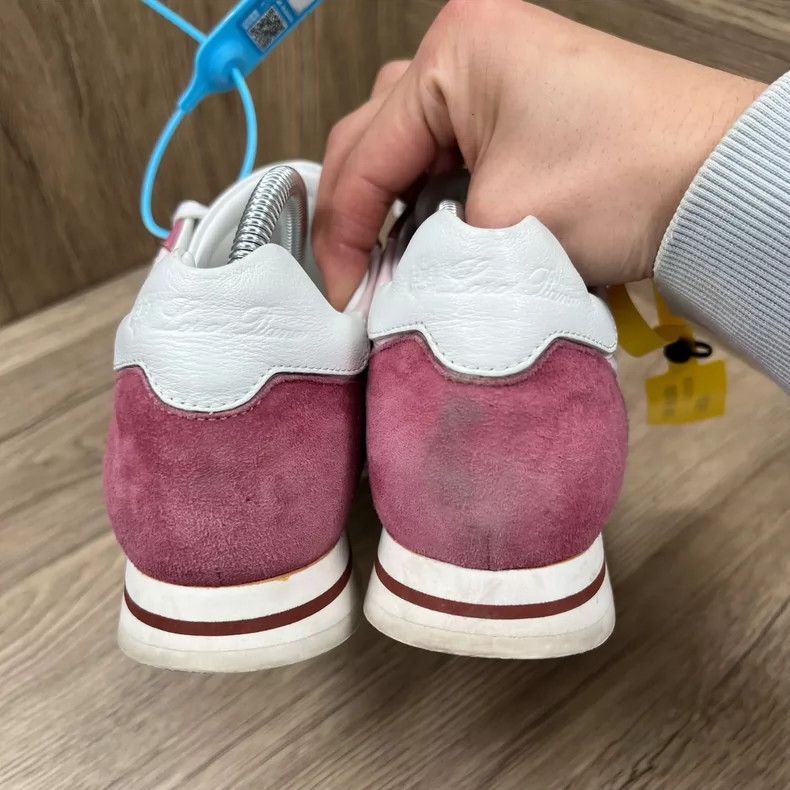 Loro Piana LORO PIANA Pink suede patchwork sneakers Size US 6 / IT 36 - 3 Thumbnail