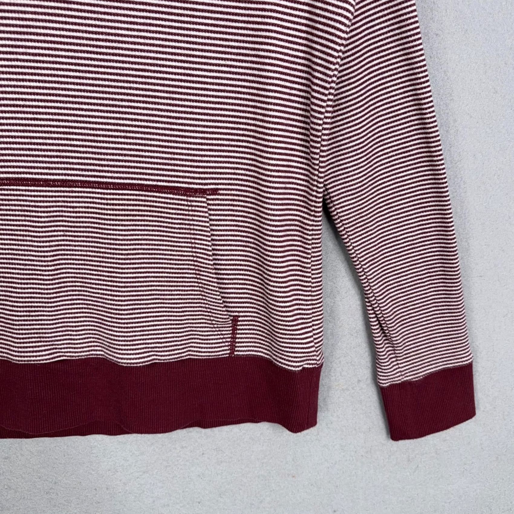 KangaROOS Kuhl Hoodie Womens Small Striped Knit Pullover Red Kangaroo Pocket Logo Casual Activewear Fall Mens Womens Girls Size S / US 4 / IT 40 - 3 Thumbnail