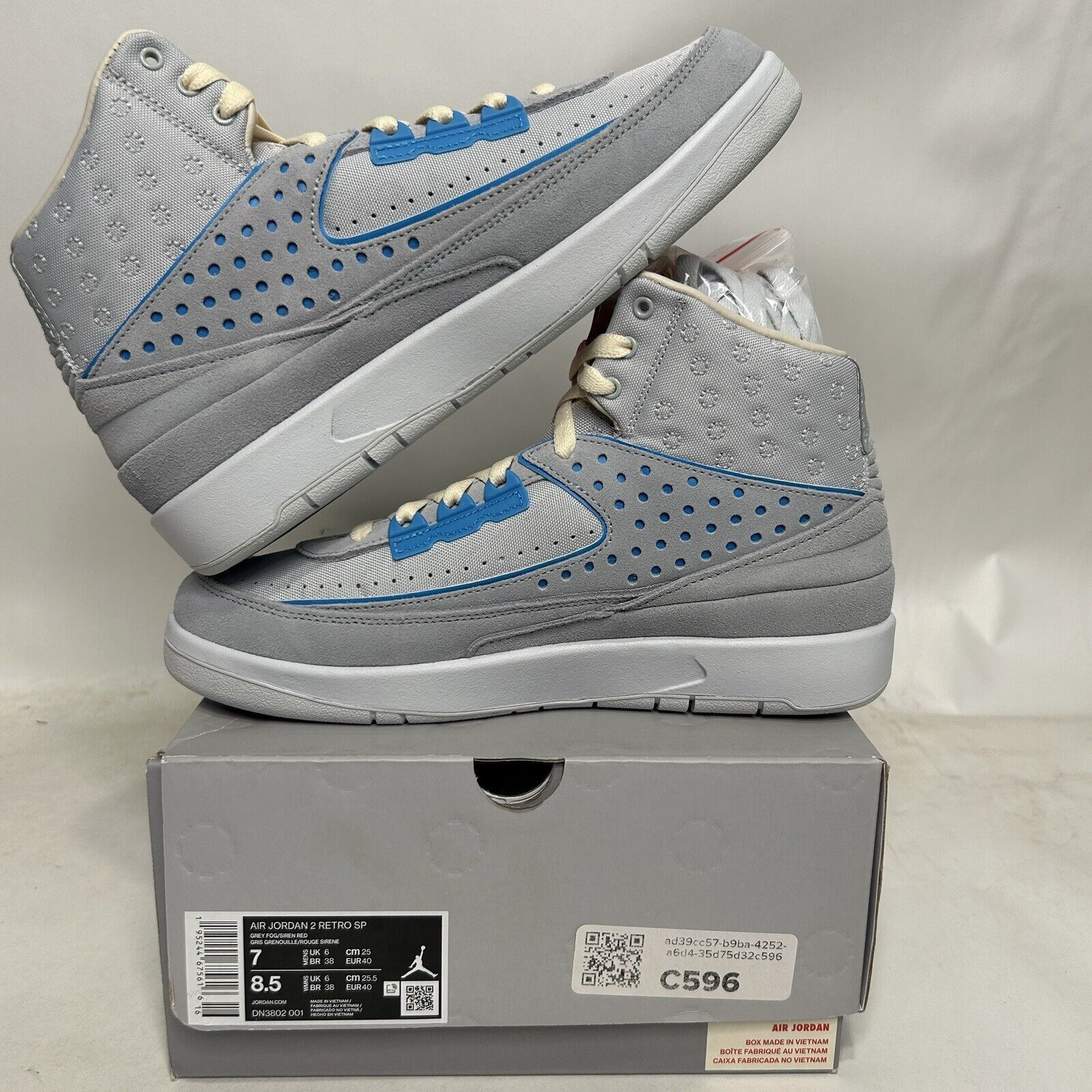 Jordan Brand Nike Air Jordan 2 SP x Union “Grey Fog” 2024 Size US 8.5 / IT 38.5 - 3 Thumbnail