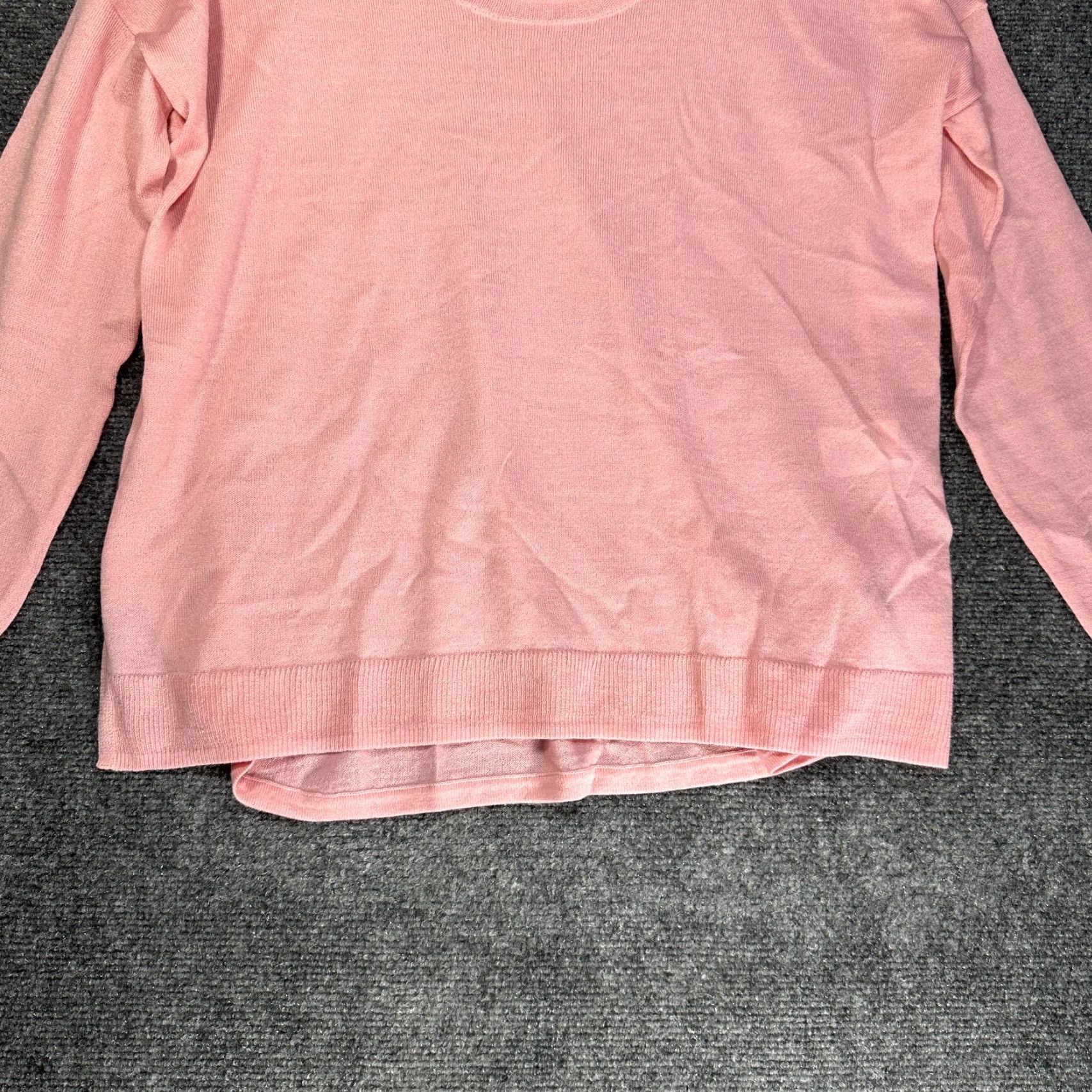 Madewell Madewell Sweater Womens Small Pink Merino Wool Blend Round Neck Long Sleeve Ribbed Cuffs_split hem_ Pullover Modern Classic 2020s Size S / US 4 / IT 40 - 2 Thumbnail