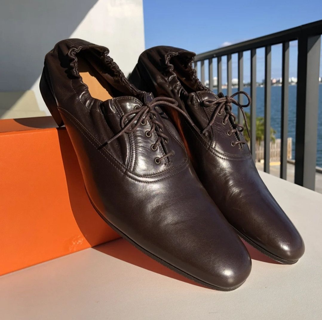 Hermes Hermes exotic leather lace-ups size 44 Size US 11 / EU 44 - 1 Thumbnail
