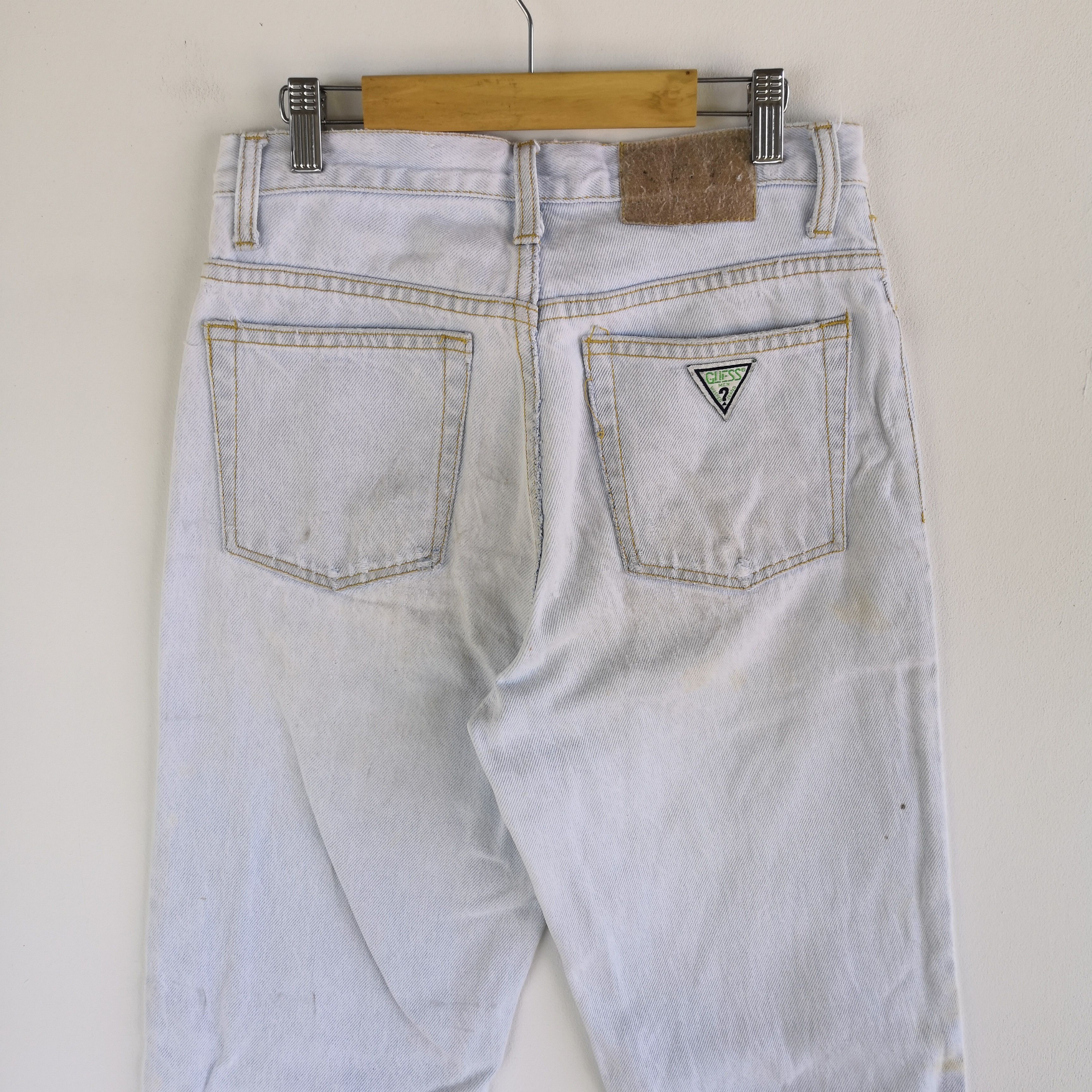 Guess Vintage 90s Guess Sun Faded Denim Guess Light Wash Jeans Size 26" / US 2 / IT 38 - 4 Thumbnail