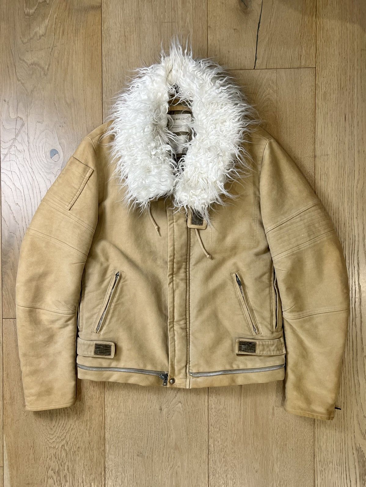 Helmut Lang Helmut Lang AW99 Moleskin Astro Biker Jacket | Grailed