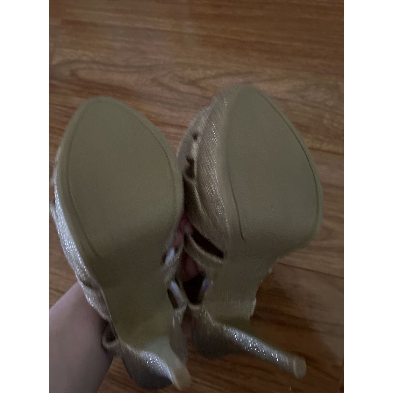 Steve Madden Olsenboye Gold Glitter Platform Stilettos Heels Women's 8.5 Size US 8.5 / IT 38.5 - 8 Thumbnail