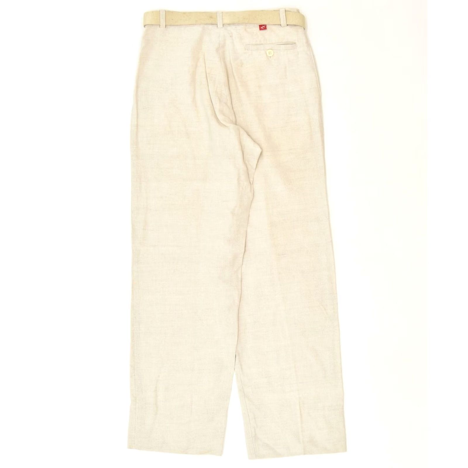 Vintage VINTAGE 33 Womens Straight Chino Trousers Beige Classic O310 W28 L29 Size 28" / US 6 / IT 42 - 2 Thumbnail
