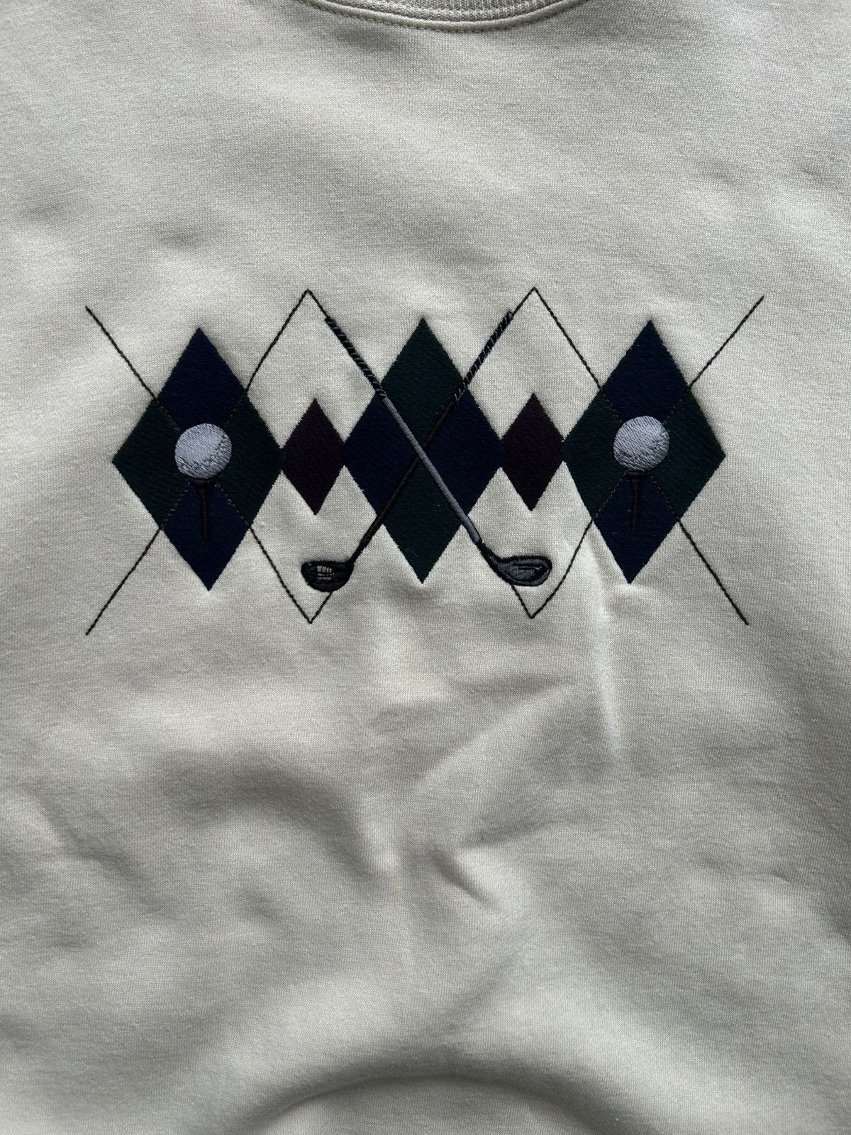 Croft & Barrow × Vintage Vintage 90s/Y2K C&B Cream Golf Sweater Size US L / EU 52-54 / 3 - 2 Thumbnail
