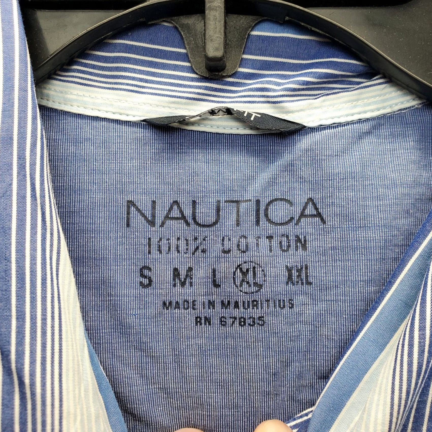 Nautica Nautica Shirt Men XL Multicolor Striped Slim Logo Embroidered Chest Pocket Collar Shirt Size US XL / EU 56 / 4 - 5 Thumbnail