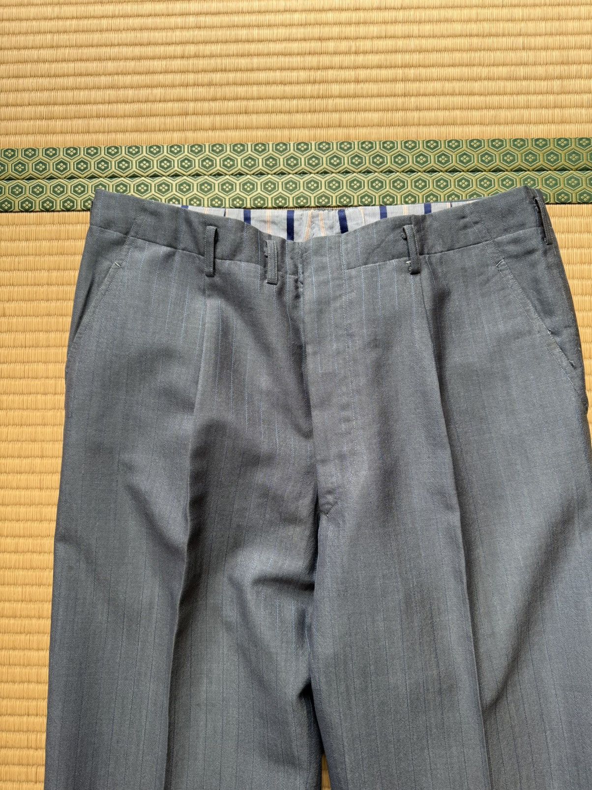 Other Summer Vintage All Wool MIYUKI KEORI Pinstripe Suit Japan Size 42R - 18 Thumbnail
