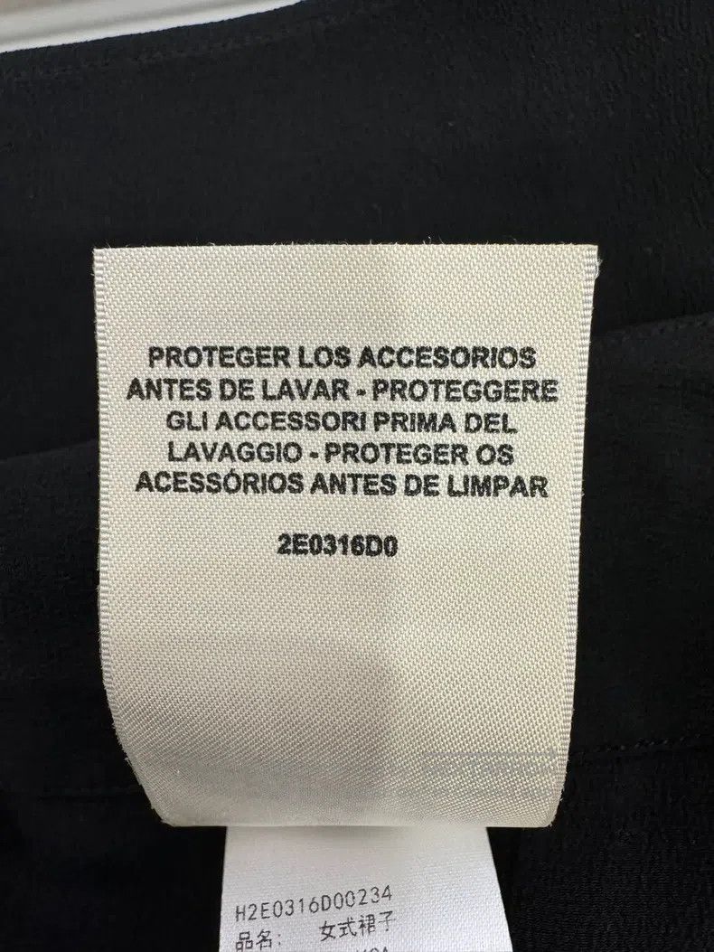 Hermes Hermes Black women's mulberry silk skirt with metal buckle Size 42" / US 20 - 6 Thumbnail