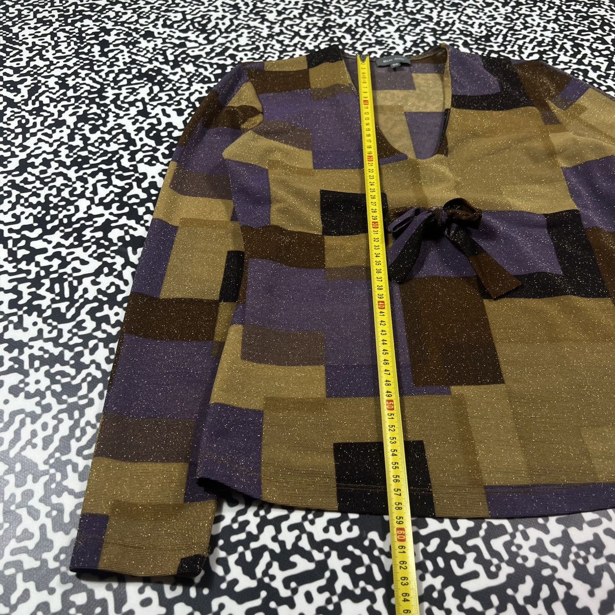 Japanese Brand Vintage Y2K Marc Aurel Checked Mesh Japanese Longsleeve Size S / US 4 / IT 40 - 17 Thumbnail
