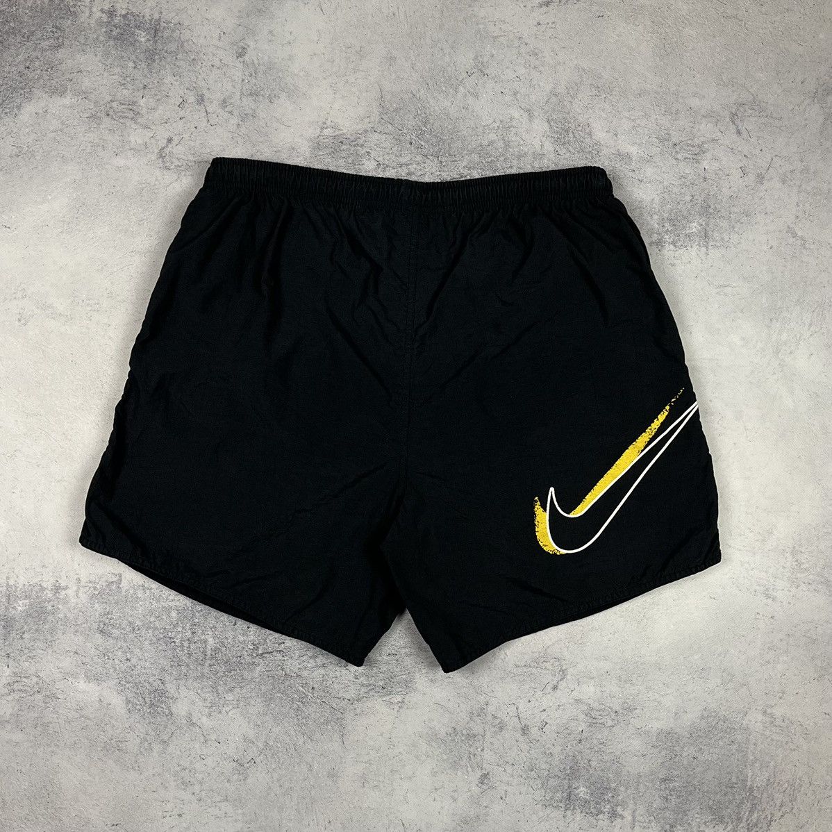 Nike Vintage Nike nylon y2k big swoosh shorts 90’s Size US 34 / EU 50 - 1 Thumbnail