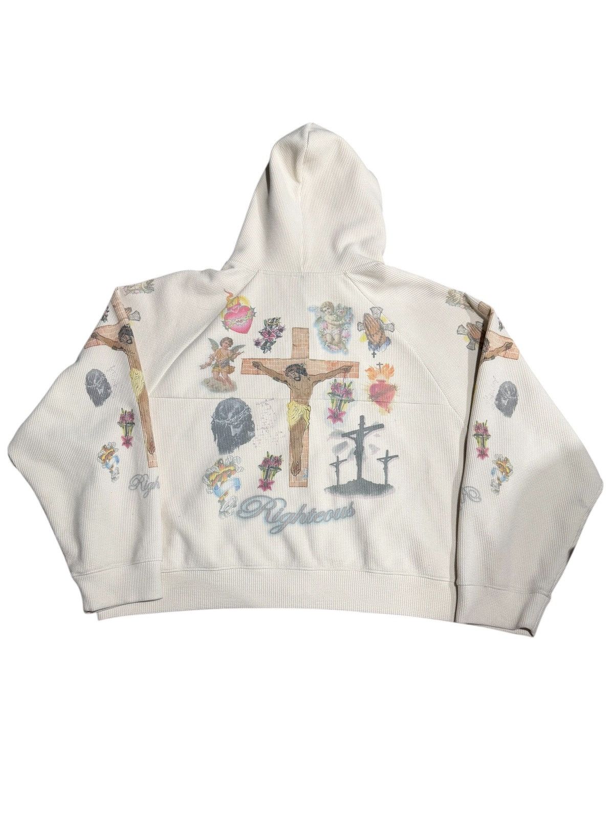 Other Righteous Thermal Zip Up Hoodie Cream Size US XL / EU 56 / 4 - 2 Thumbnail