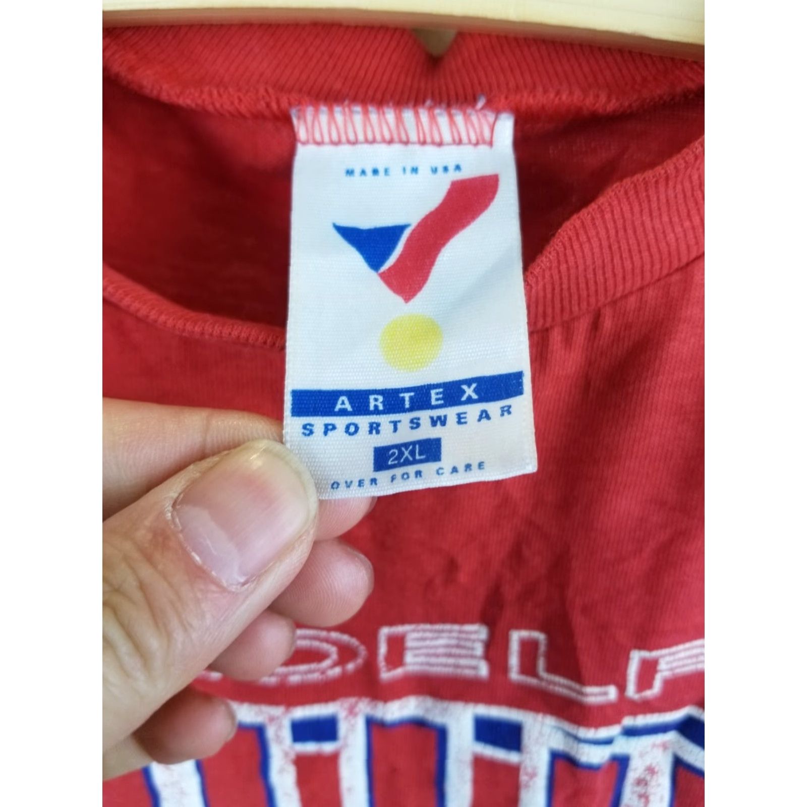 MLB VINTAGE Philadelphia Phillies MLB SINGLE STITCH Red T-Shirt Mens XXL Size 2XL 91' Red Cotton Jersey Short Sleeve Round Neck Size US XXL / EU 58 / 5 - 5 Thumbnail