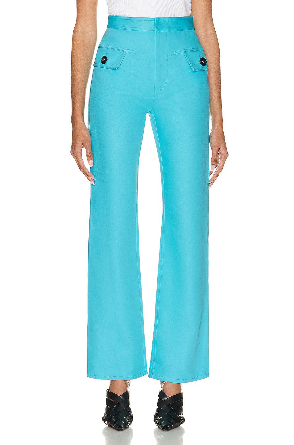 Bottega Veneta o1n1vont0325 Double Cotton Canvas Trouser in Dip Size 25" / US 0 / IT 36 - 1 Thumbnail