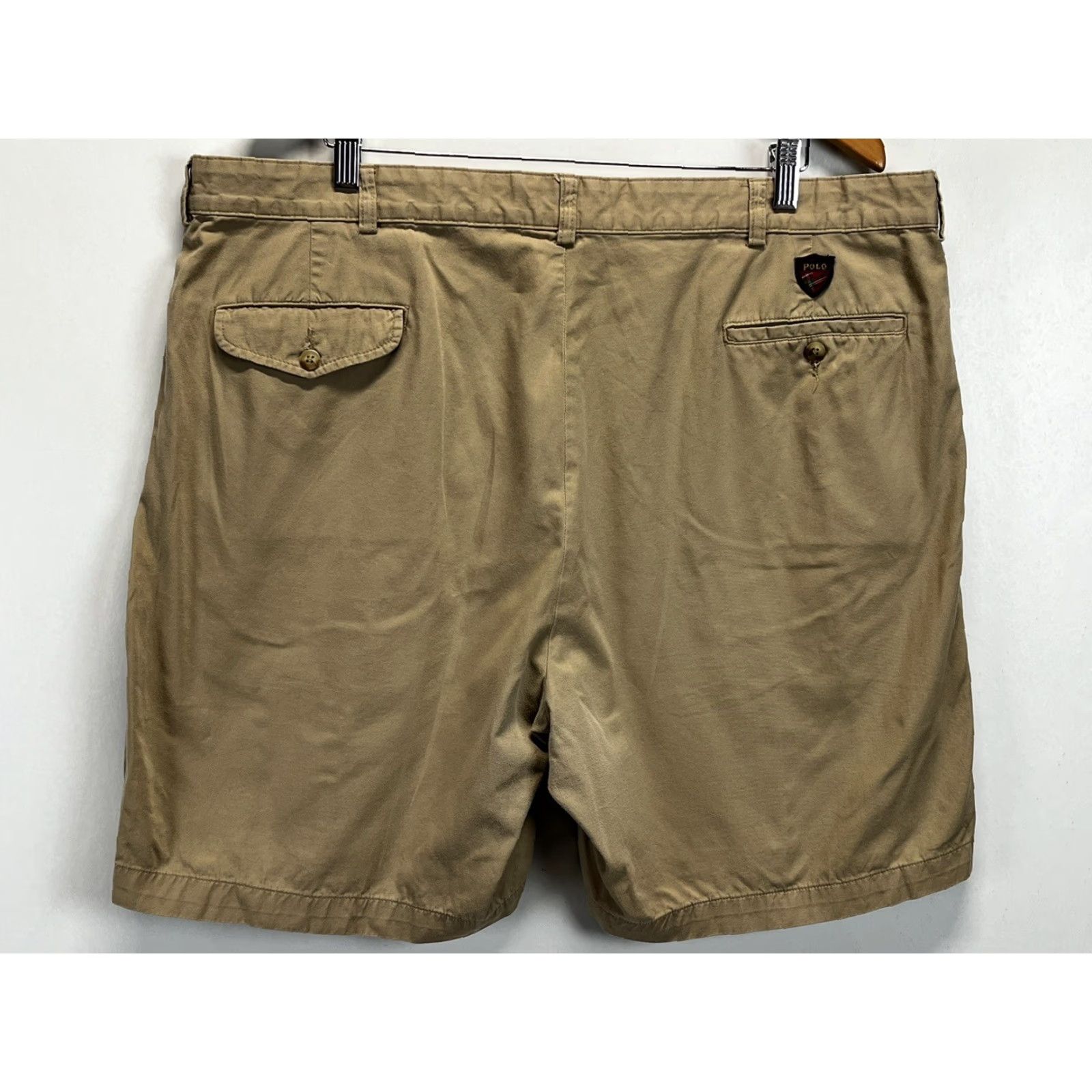 Ralph Lauren Vintage Ralph Lauren Polo Golf Chino Shorts 42 Mens Tan Pleated Crest Logo Casual Preppy Size US XL / EU 56 / 4 - 2 Thumbnail