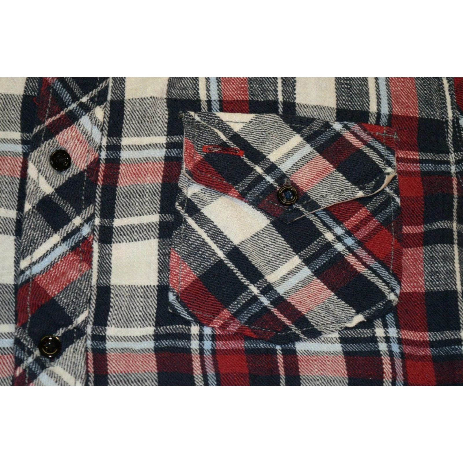 Buffalo David Bitton Buffalo David Bitton Men Shirt Flannel Red Plaid Long-Sleeve 100% Cotton XL Button-Up Western Casual Womens? Size US XL / EU 56 / 4 - 4 Thumbnail